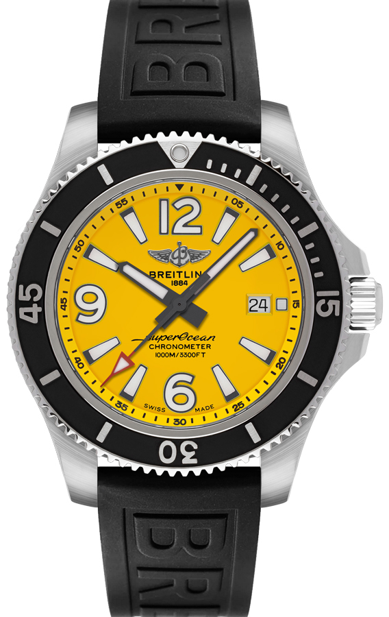 Breitling Superocean Self winding Automatic Yellow Mens Watch A17367021I1S2 