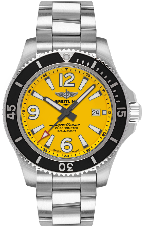 Breitling Superocean Self winding Automatic Yellow Mens Watch A17367021I1A1 