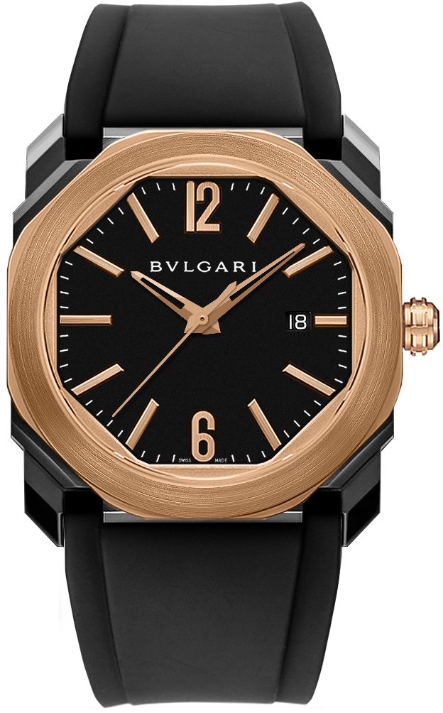 Bvlgari Octo Self Winding Automatic Black Mens Watch 102485 