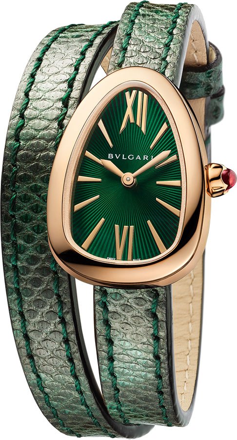 Bvlgari Serpenti Battery Operated Quartz Green Ladies Watch 102726 
