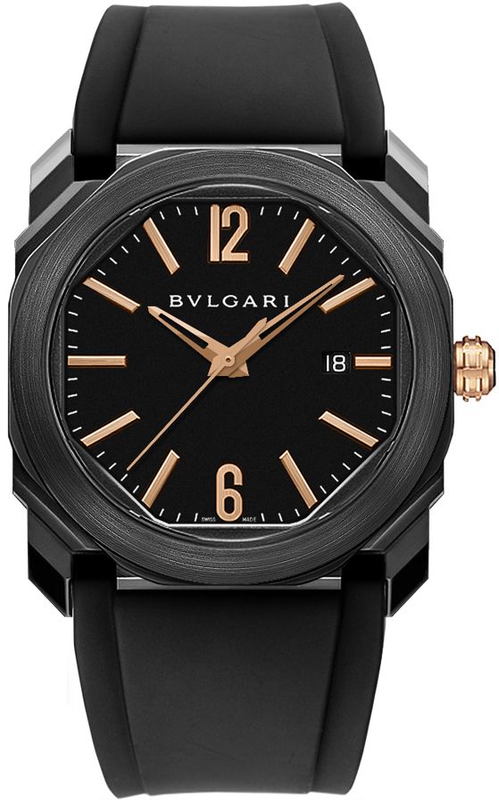 Bvlgari Octo Self Winding Automatic Black Mens Watch 102581 