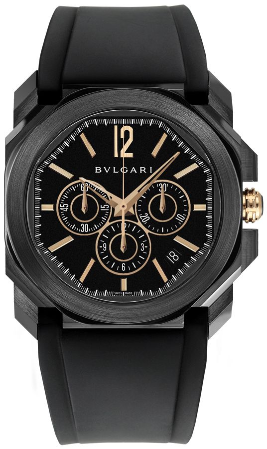 Bvlgari Octo Chronograph Self Winding Automatic Black Mens Watch 102630 