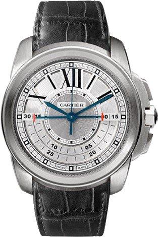 Cartier Calibre De Cartier Self winding Automatic Silver Mens Watch W7100005 