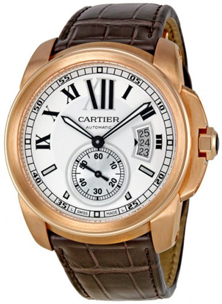 Cartier Calibre De Cartier Self winding Automatic Silver Mens Watch W7100009 