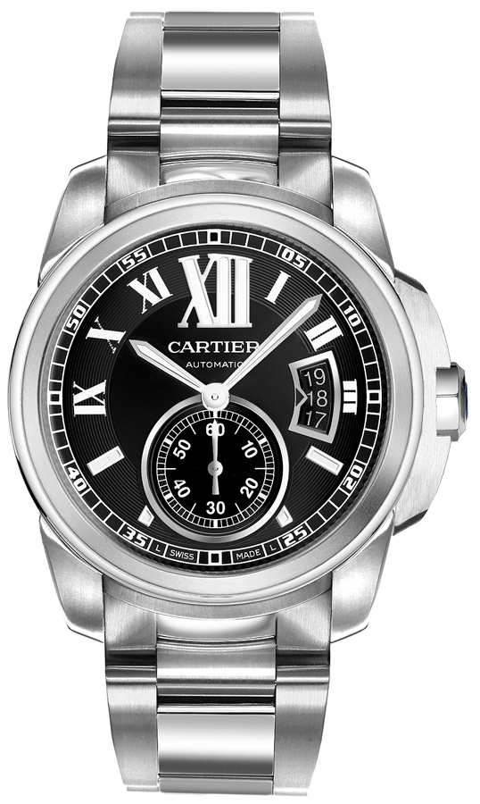 Cartier Calibre De Cartier Self winding Automatic Black Mens Watch W7100016 