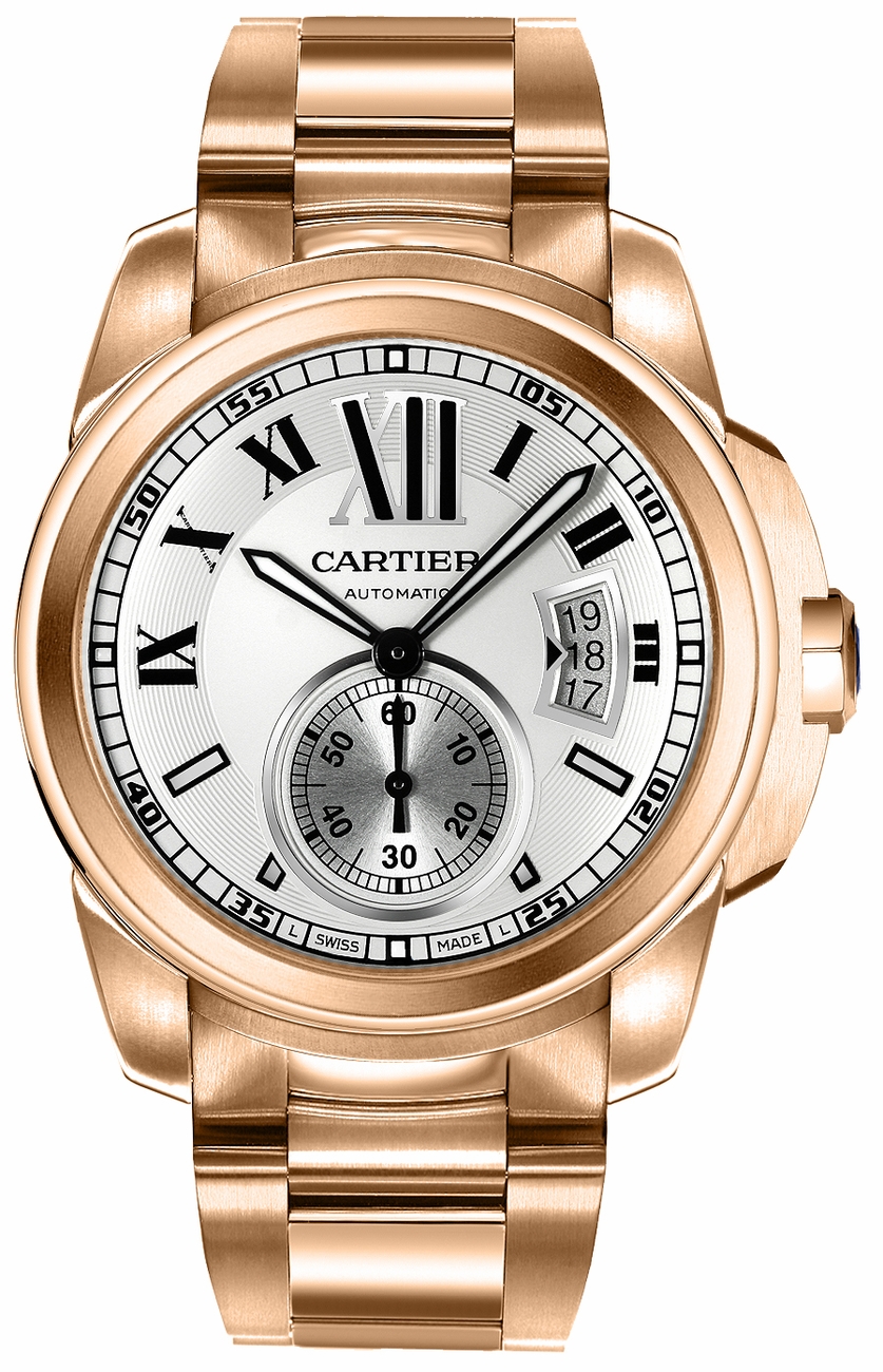 Cartier Calibre De Cartier Self winding Automatic Silver Mens Watch W7100018 