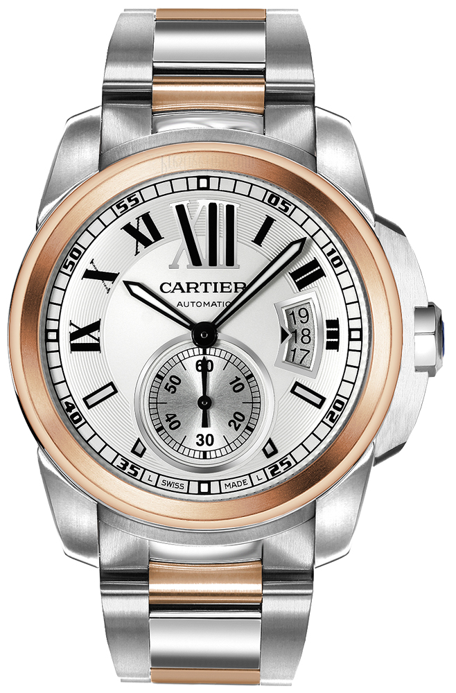 Cartier Calibre De Cartier Self winding Automatic Silver Mens Watch W7100036 