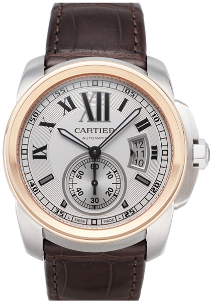 Cartier Calibre De Cartier Self winding Automatic Silver Mens Watch W7100039 