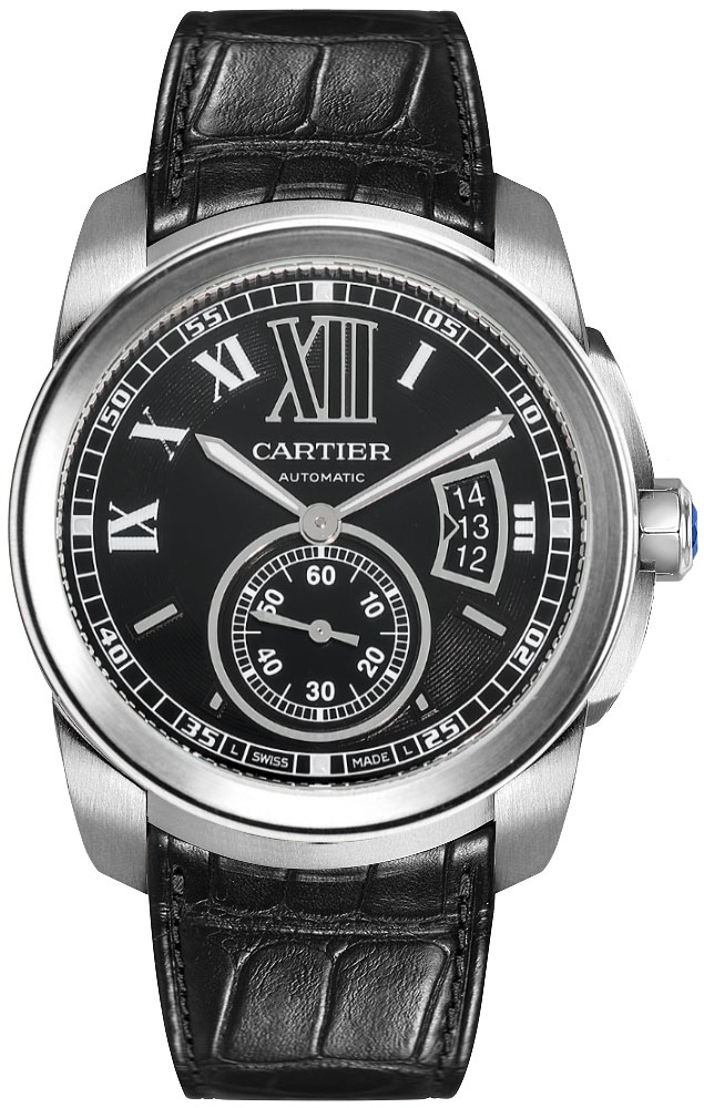 Cartier Calibre De Cartier Self winding Automatic Black Mens Watch W7100041 