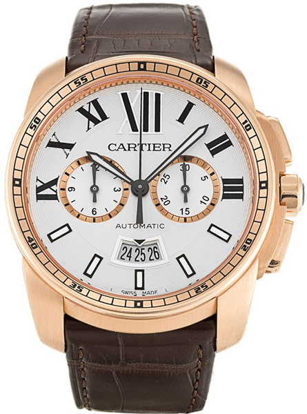 Cartier Calibre De Cartier Self winding Automatic Silver Mens Watch W7100044 