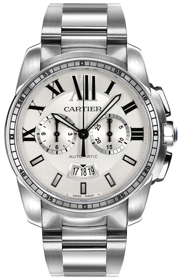 Cartier Calibre De Cartier Self winding Automatic Silver Mens Watch W7100045 