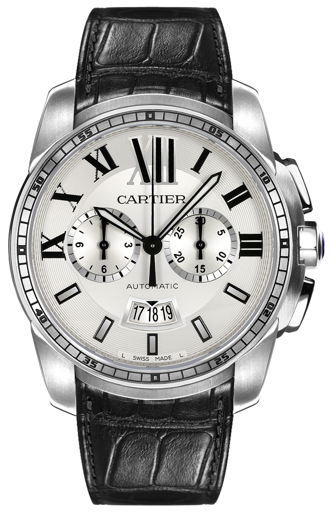 Cartier Calibre De Cartier Self winding Automatic Silver Mens Watch W7100046 