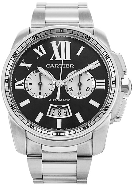 Cartier Calibre De Cartier Self winding Automatic Black Mens Watch W7100061 