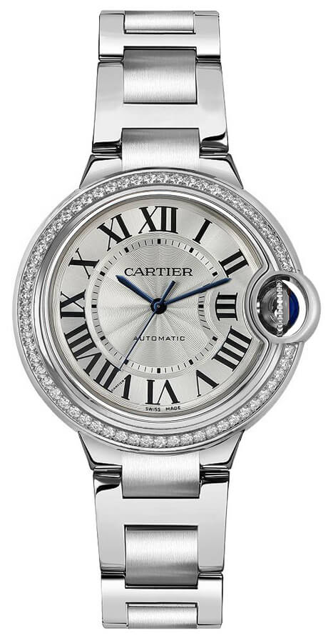 Cartier Ballon Bleu Self winding Automatic Silver Ladies Watch W4BB0023 