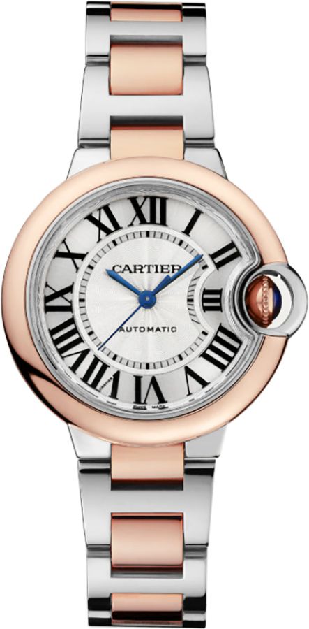 Cartier Ballon Bleu Self Winding Automatic Silver Ladies Watch W2BB0032 