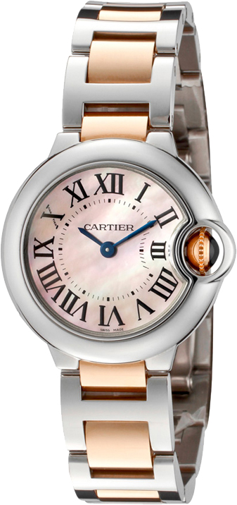 Cartier Ballon Bleu Battery Operated Quartz Pink Ladies Watch W2BB0009 