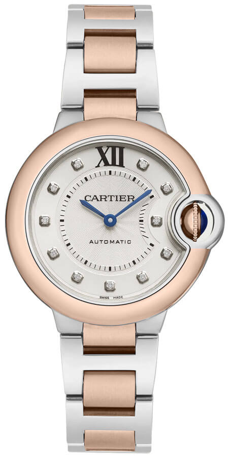 Cartier Ballon Bleu Self winding Automatic Silver Mens Watch W3BB0006 