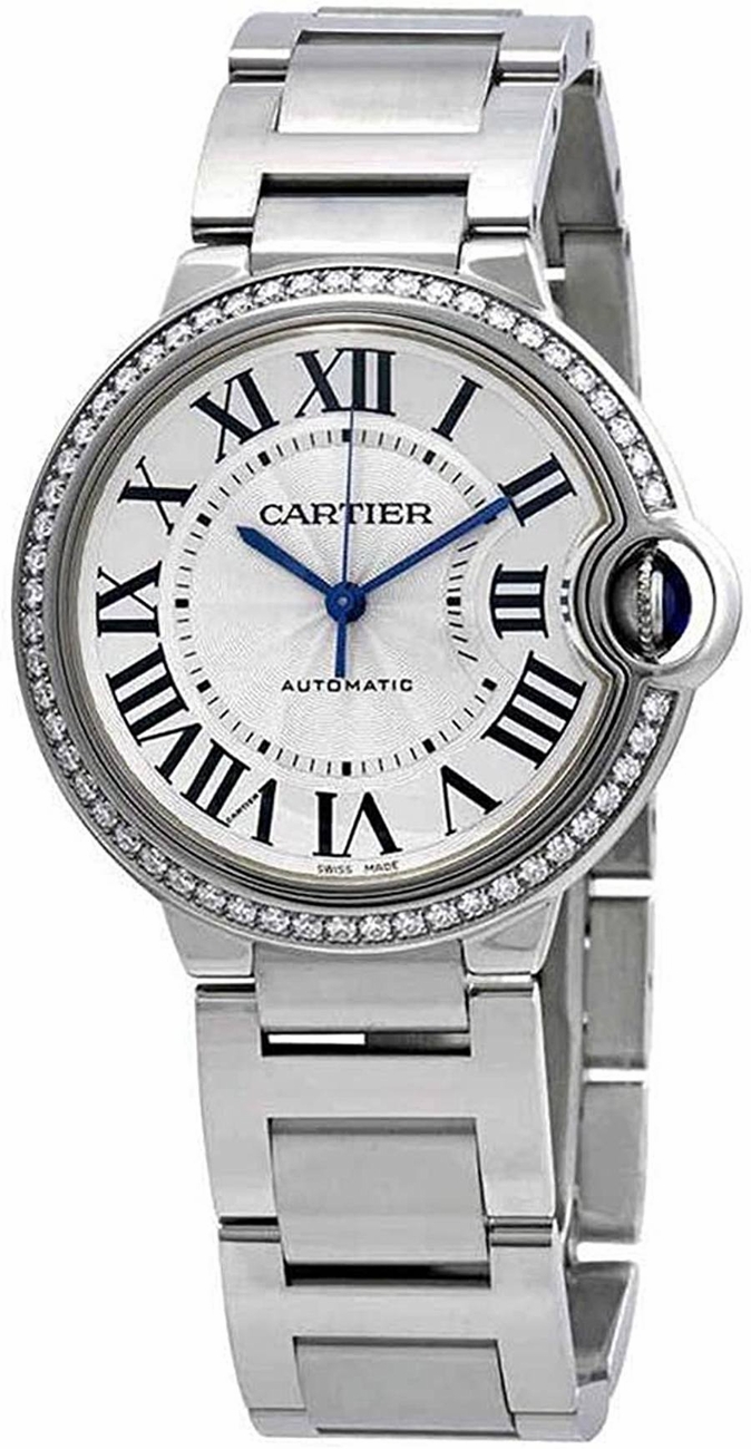 Cartier Ballon Bleu Self winding Automatic Silver Ladies Watch W4BB0017 