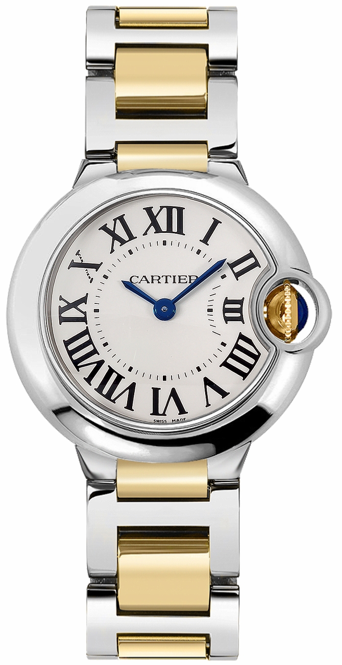Cartier Ballon Bleu Battery Operated Quartz Silver Ladies Watch W69007Z3 