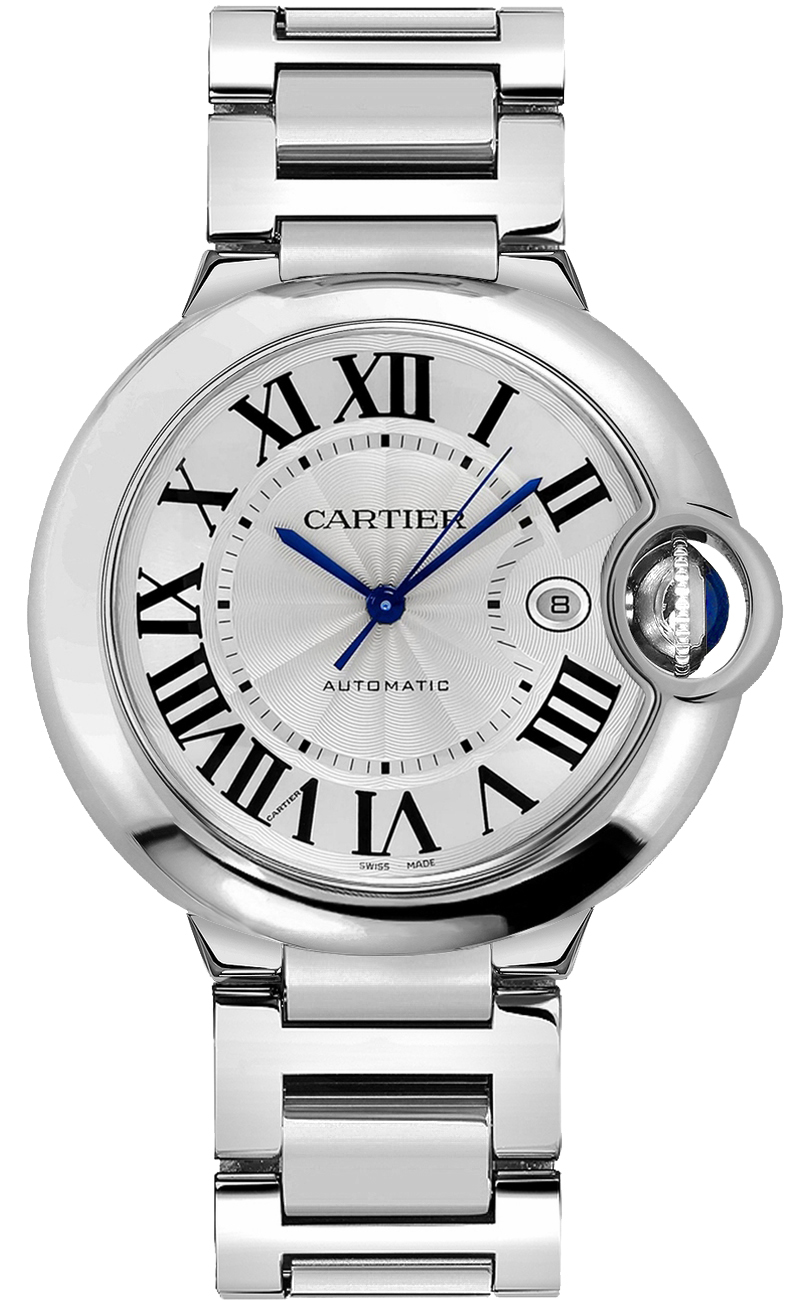 Cartier Ballon Bleu Self winding Automatic Silver Mens Watch W69013Z2 