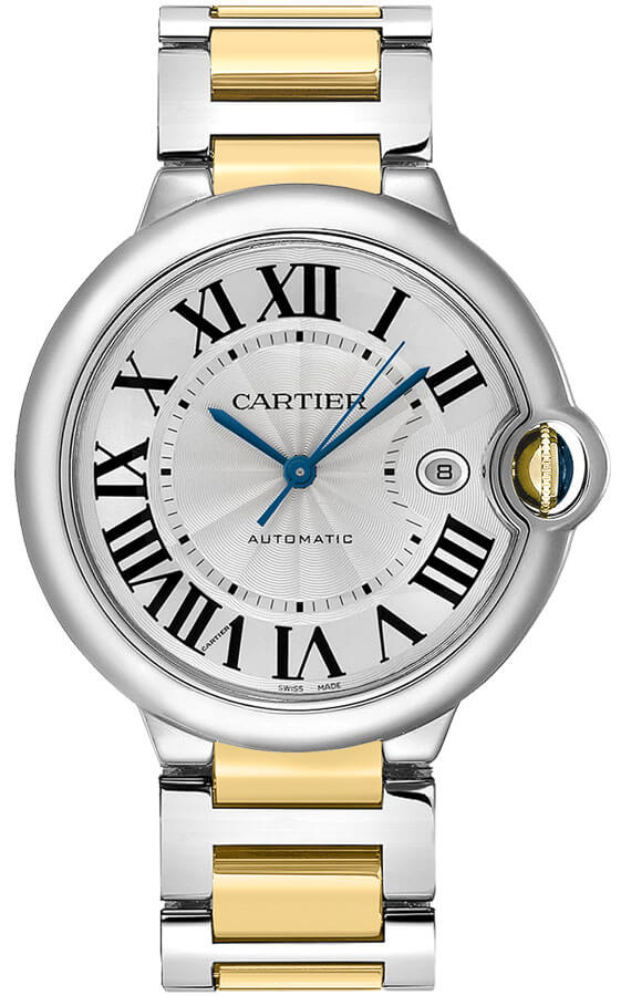 Cartier Ballon Bleu 42mm Steel & Yellow Gold Men's Watch W2BB0031 