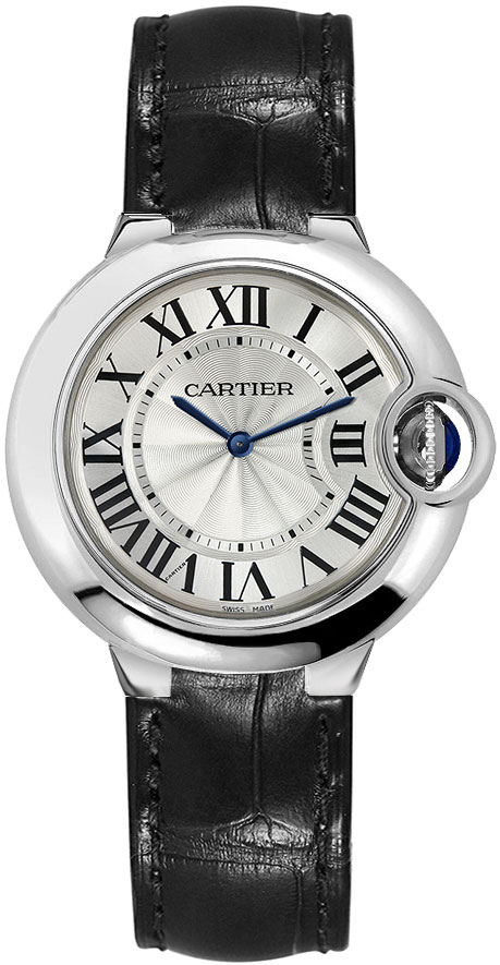 Cartier Ballon Bleu Battery Operated Quartz Silver Ladies Watch WSBB0034 