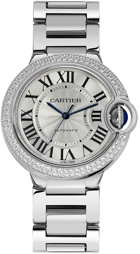 Cartier Ballon Bleu Self winding Automatic Silver UNISEX Watch WE9006Z3 