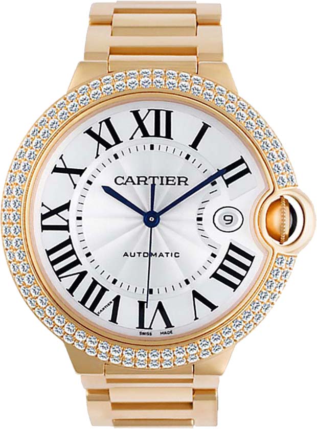 Cartier Ballon Bleu Self winding Automatic Silver Mens Watch WE9008Z3 
