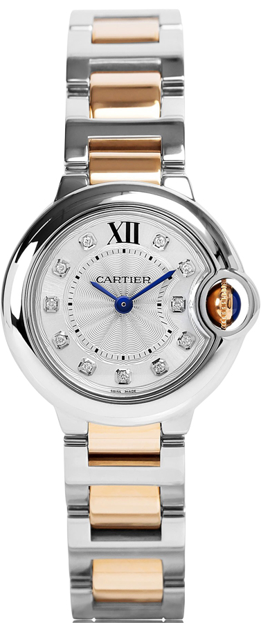 Cartier Ballon Bleu Battery Operated Quartz Silver Ladies Watch WE902030 