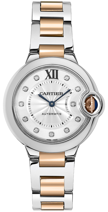 Cartier Ballon Bleu 33mm Diamond Women's Watch WE902044 