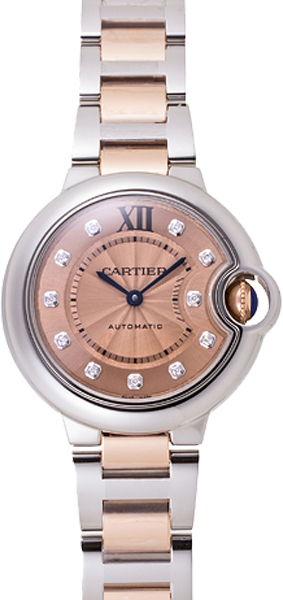 Cartier Ballon Bleu Self winding Automatic Rose Gold Ladies Watch WE902053 