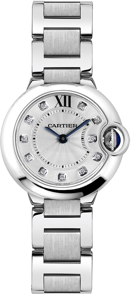 Cartier Ballon Bleu Battery Operated Quartz Silver Ladies Watch WE902073 