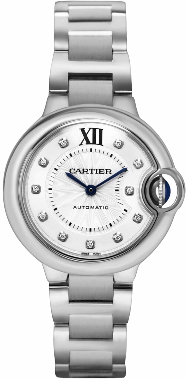Cartier Ballon Bleu Self winding Automatic Silver Ladies Watch WE902074 