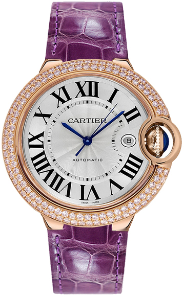 Cartier Ballon Bleu Self winding Automatic Silver Ladies Watch WJBB0031 
