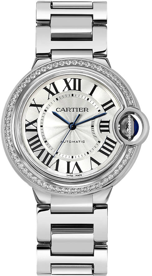 Cartier Ballon Bleu Self winding Automatic Silver Ladies Watch W4BB0024 