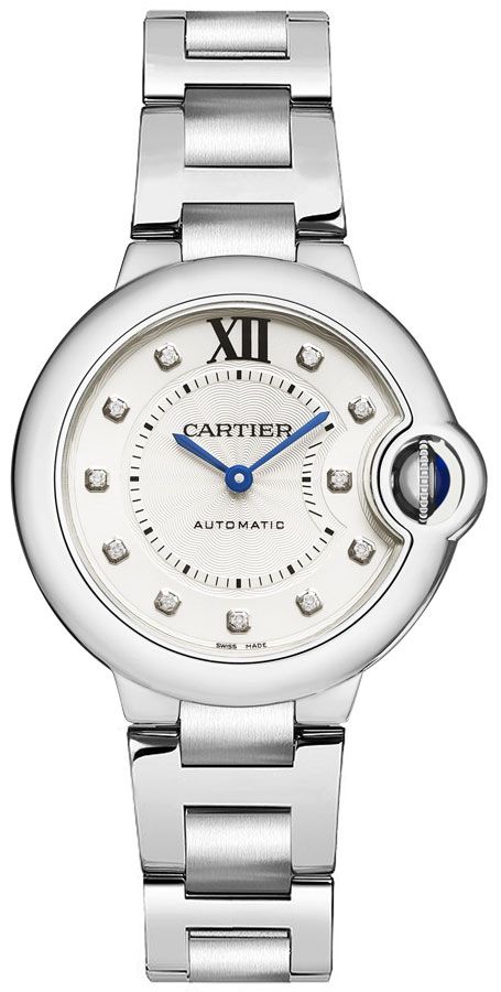 Cartier Ballon Bleu Self winding Automatic Silver Ladies Watch W4BB0021 