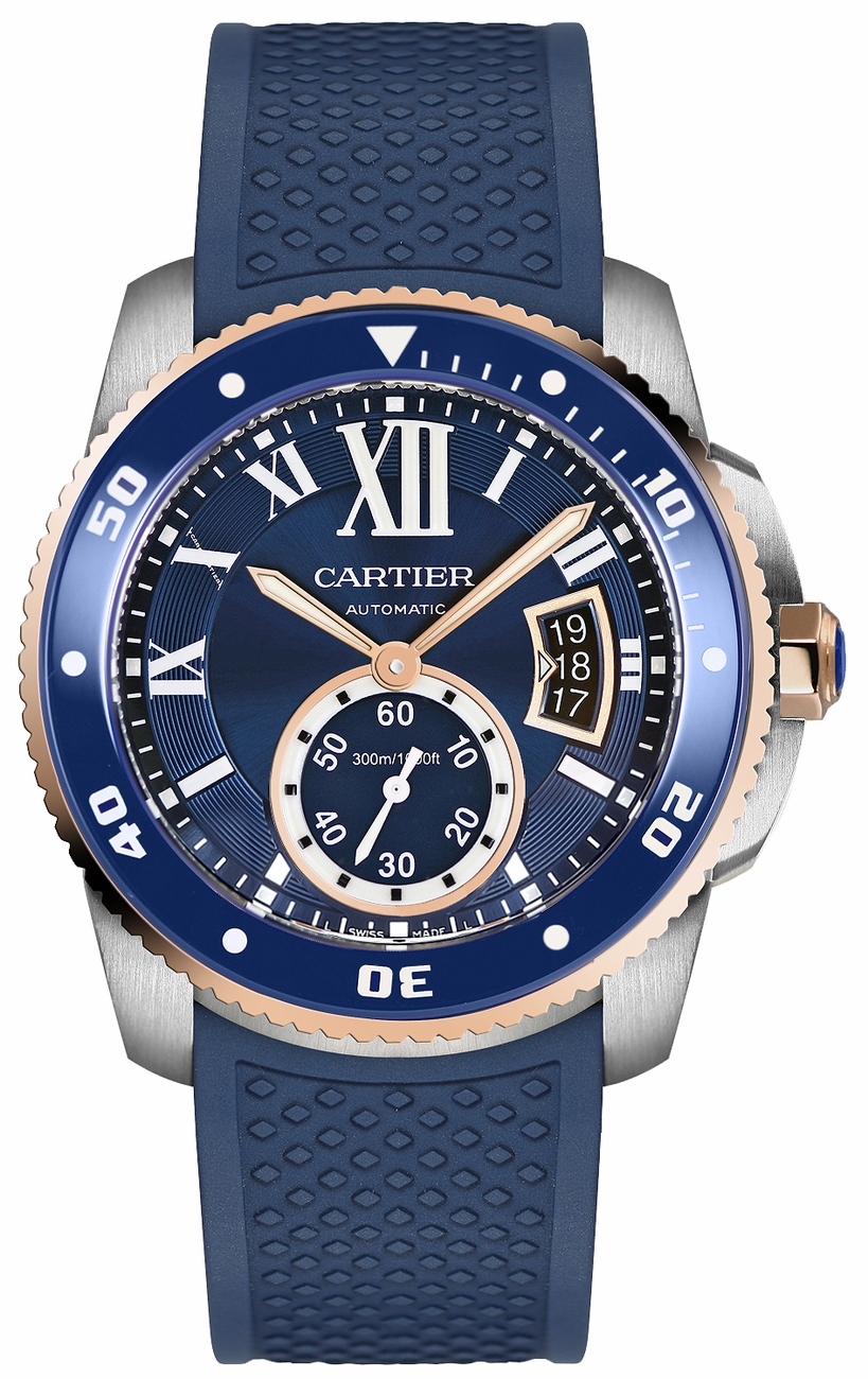 Cartier Calibre De Cartier Diver Self winding Automatic Blue Mens Watch W2CA0009 