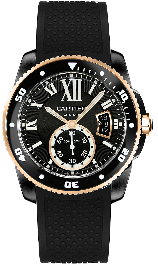 Cartier Calibre De Cartier Diver Self winding Automatic Black Watch W2CA0004 