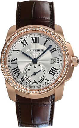 Cartier Calibre De Cartier Self winding Automatic Silver Mens Watch WF100013 