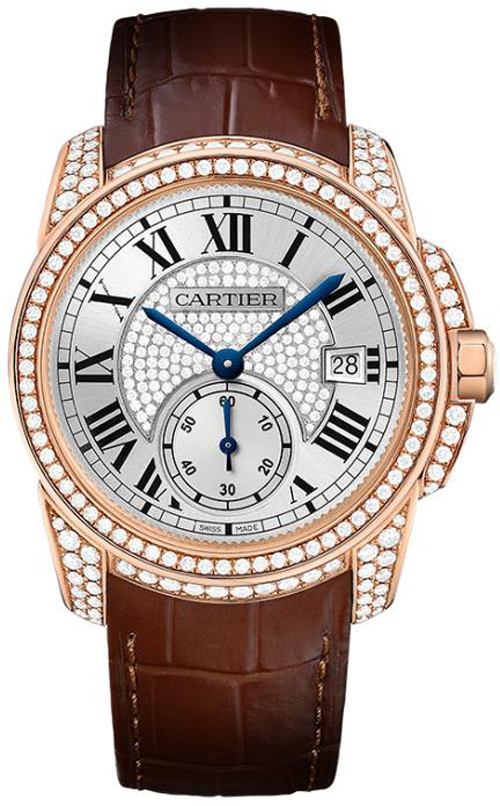 Cartier Calibre De Cartier Self winding Automatic Silver Mens Watch WF100015 