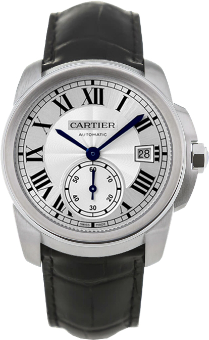 Cartier Calibre De Cartier Self winding Automatic Silver Mens Watch WSCA0003 
