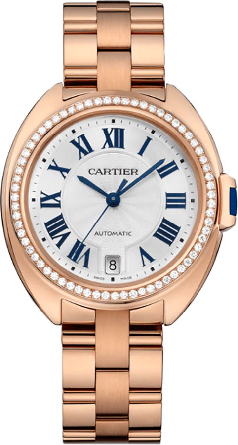 Cartier Cle De Cartier Self Winding Automatic Silver Ladies Watch WJCL0006 