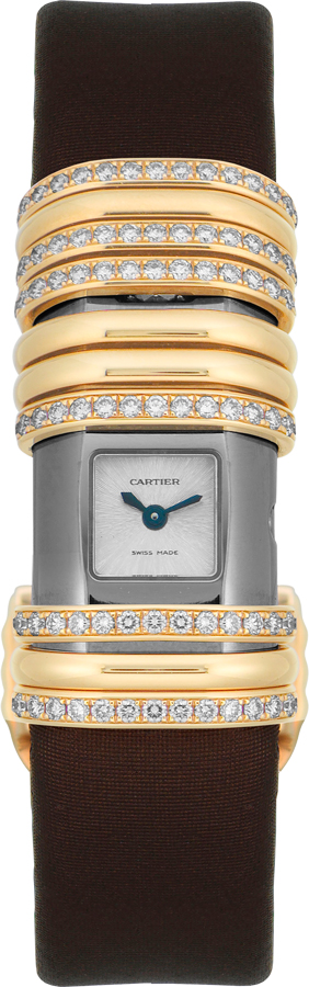 Cartier Declaration Battery Operated Quartz Silver Ladies Watch WT000150 