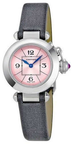 Cartier Pasha Battery Operated Quartz Pink Ladies Watch W3140026 