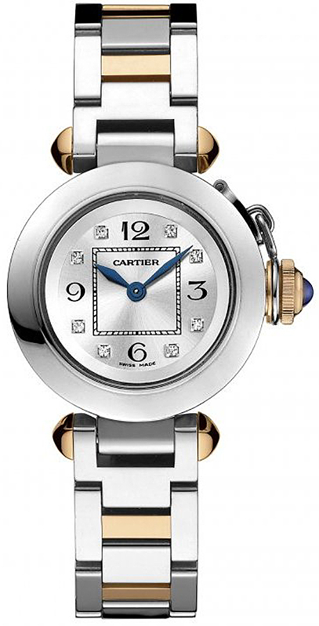 Cartier Pasha Battery Operated Quartz Silver Ladies Watch WJ124020 