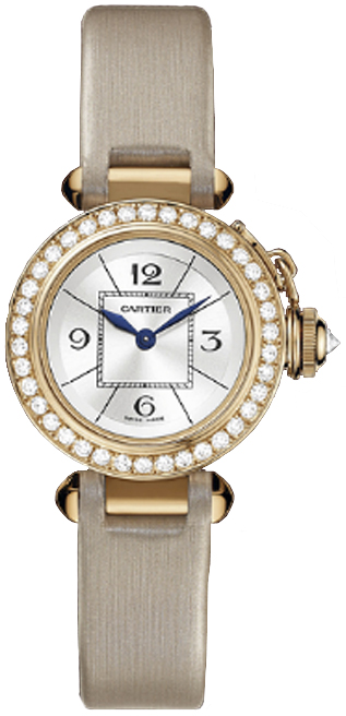 Cartier Pasha Battery Operated Quartz Silver Ladies Watch WJ124026 