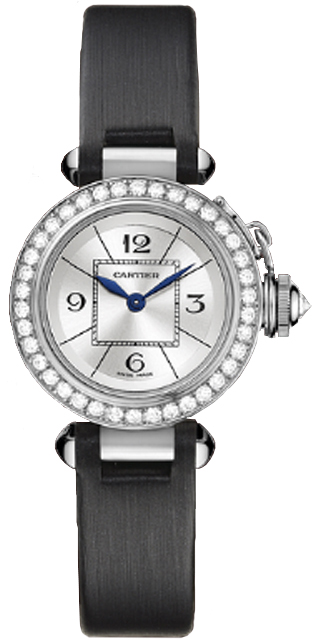 Cartier Pasha Battery Operated Quartz Silver Ladies Watch WJ124027 