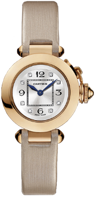 Cartier Pasha Battery Operated Quartz Silver Ladies Watch WJ124028 