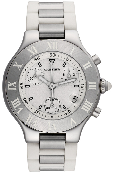 Cartier Must 21 Battery Operated Quartz Silver Ladies Watch W10184U2 