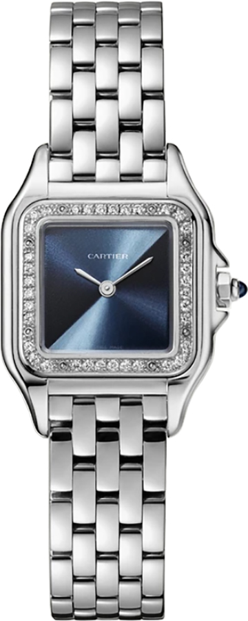 Cartier Panthere De Cartier Battery Operated Quartz Blue Ladies Watch W4PN0013 